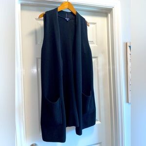 Splendid Long Sweater Vest M Dark Navy Blue Julia ~ EUC!!!